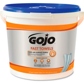 GOJO FAST WIPES Premoistened Hand Cleaning Towels, 225 per Bucket, 2/Carton - GOJ629902CT